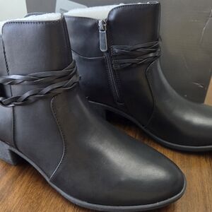 Style & Co
Women's Rubyyy Almond Toe Belt Booties In Black- Size 7.5
